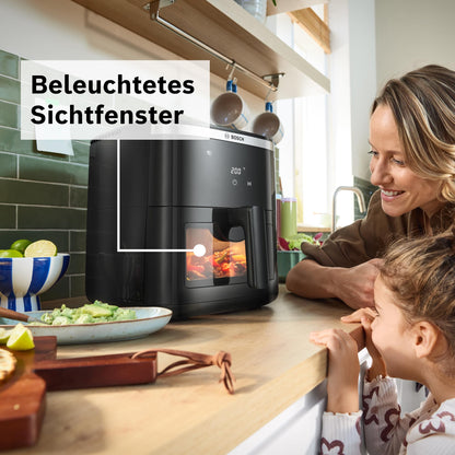 Bosch Serie 6 MAF671B0 Heissluftfritteuse XXL 7.2L - Schwarz
