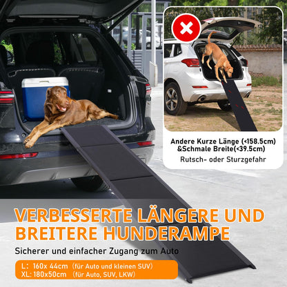 FASNATI Hunderampe klappbar für Auto & SUV – Alu leicht
