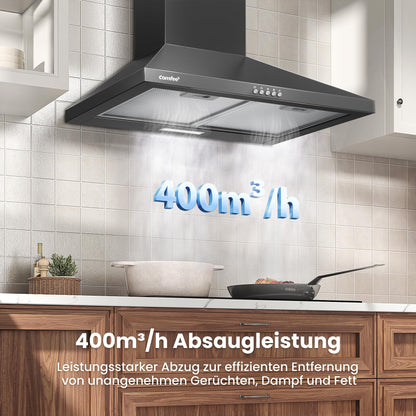 Comfee CH60A17EM400B Dunstabzugshaube 60 cm Umluft & Abluft Schwarz