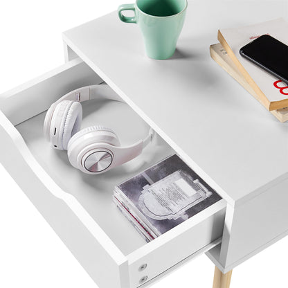 Yaheetech Nachttisch Skandinavisch mit Schublade – 2er-Set Weiss