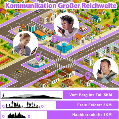 AWANFI Walkie Talkie Kinder 4er Set mit VOX und Taschenlampe