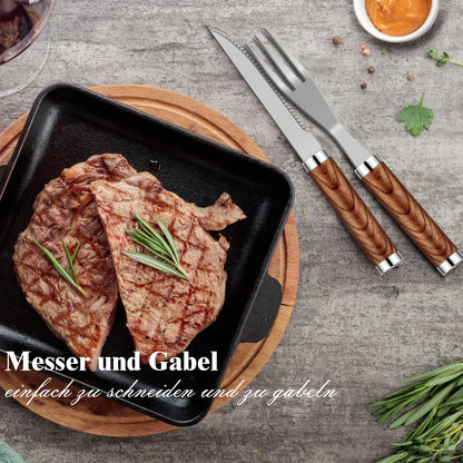 Grilliance Grillbesteck Set 38-teilig, Edelstahl, mit Grillkoffer