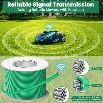 COZCLAM Begrenzungskabel Mähroboter 125 m Set mit Erdspiessen