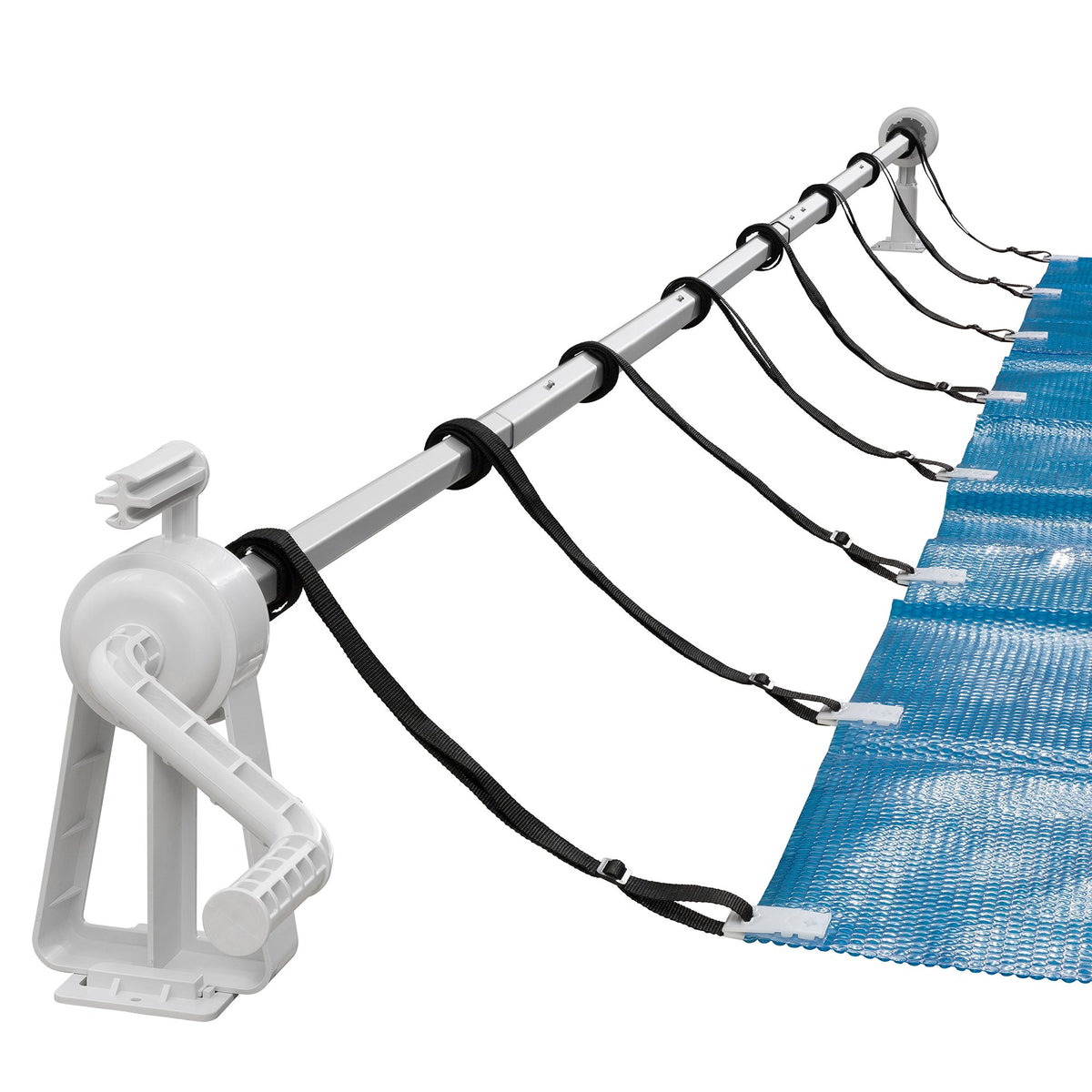 Arebos Poolaufroller AR-HE-PA16 für Solar- und Poolplanen aus Aluminium und Kunststoff
