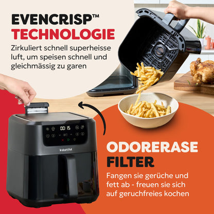 Instant Pot Vortex Compact Heissluftfritteuse 5 l Schwarz