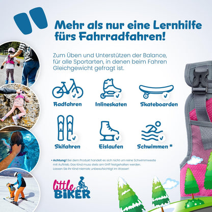 Little Biker Fahrradlernweste für Kinder mit Haltegriff