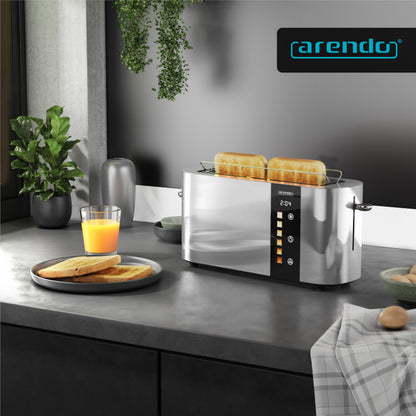 Arendo Level Touch Toaster 2 Scheiben Langschlitz Edelstahl