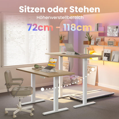 HUANUO Elektrischer Schreibtisch, höhenverstellbar, 80 x 48 cm