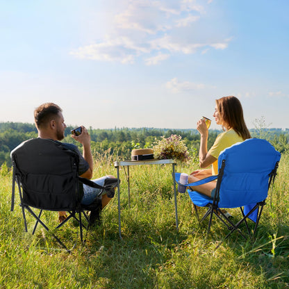 Sportneer Campingstuhl Faltbar Klappstuhl - Schwarz 2er-Pack