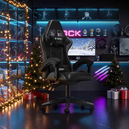 bigzzia Gaming Stuhl X23F mit RGB-LED, ergonomisch, Schwarz