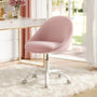 SONGMICS Homeoffice-Stuhl Fleece – Pastellrosa OBG020R03. Pastellrosa Fleece-Bürostuhl für komfortables Arbeiten im Homeoffice.