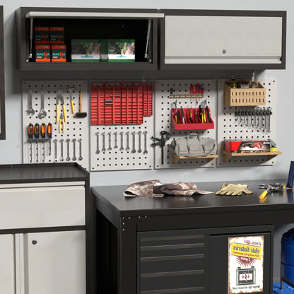 SUPEER Hängeschrank Werkzeugschrank Metall Klapptür - 35x66x30 cm