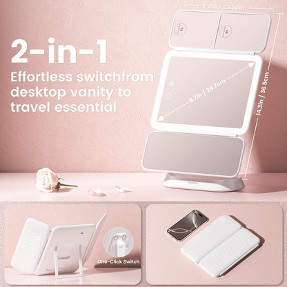 Beautifive Schminkspiegel mit Beleuchtung BM-2425, 7X/5X/1X