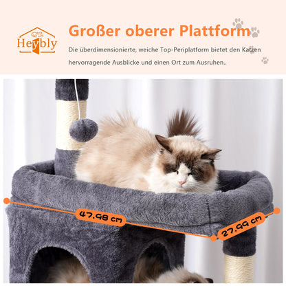 Heybly mehrstöckiger Kratzbaum HCT036G - 178 cm, rauchgrau