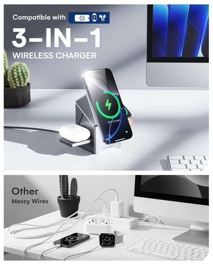 ZEEHOO CubeTrick-X 3-in-1 Ladestation - Apple Magsafe Qi2