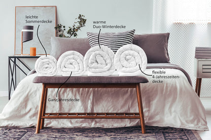 sleepling 4 Jahreszeiten Bettdecke - 2er Set 135x200 cm Mikrofaser