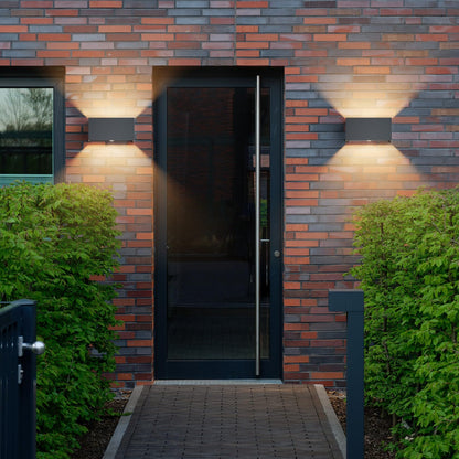 Klighten Aussenwandleuchte mit Bewegungsmelder G9 LED 3000K Anthrazit