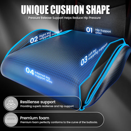bigzzia Gaming Stuhl X23F mit RGB-LED, ergonomisch, Schwarz