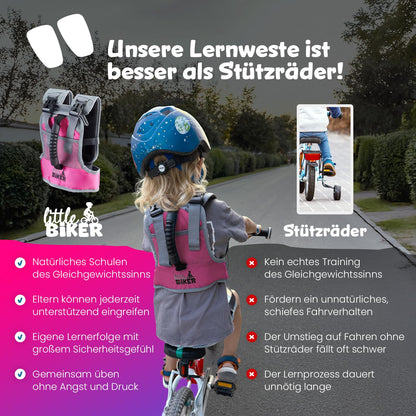 Little Biker Fahrradlernweste für Kinder mit Haltegriff