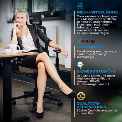 VALKENSTOL M5 Ergonomischer Bürostuhl - Mesh Sitz Testsieger