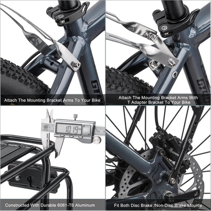 CXWXC Kadacha Fahrradgepäckträger 26–29 Zoll / 700C, Aluminium