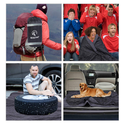 REDCAMP Campingdecke mit Sherpa-Futter, wasserdicht, 200 x 150 cm