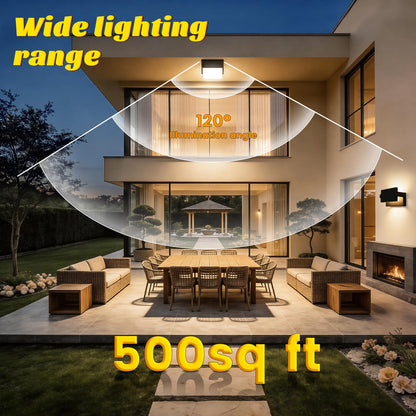 ledmo LED Wandleuchte Aussen 60W 5000 Lumen 3000K schwenkbar IP65