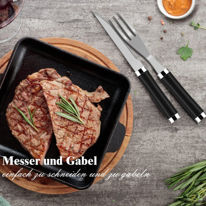 Grilliance BBQ-Grillbesteck-Set 38-teilig aus Edelstahl mit Koffer