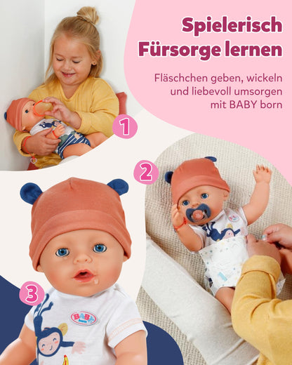 BABY Born Emma Babypuppe 43 cm, Dschungel-Style, 10 Funktionen