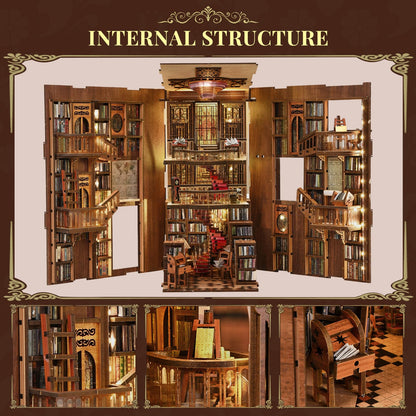 MiniCity Book Nook Kit Abbey Library 3D-Holzpuzzle Buchstütze