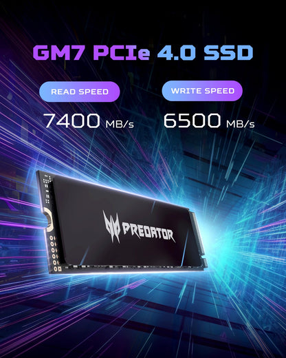 Acer Predator GM7 2 TB M.2 NVMe SSD PCIe 4.0 für PC und PS5