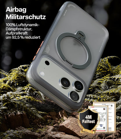 TORRAS Ostand Q3 Air Hülle mit Ständer für iPhone 17 Pro – schwarz