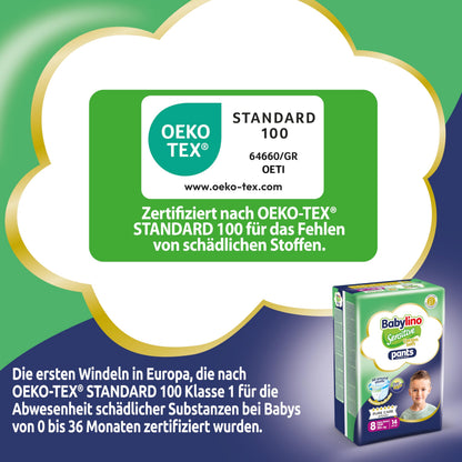 Babylino Sensitive Pants Windeln Grösse 8 XXL (20+ kg), 84 Stück