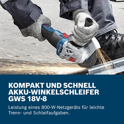 Bosch Professional GWS 18V-8 Akku-Winkelschleifer – solo L-BOXX