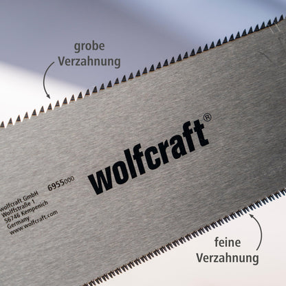 wolfcraft Japansäge Ryoba Handsäge beidseitig verzahnt 33 cm