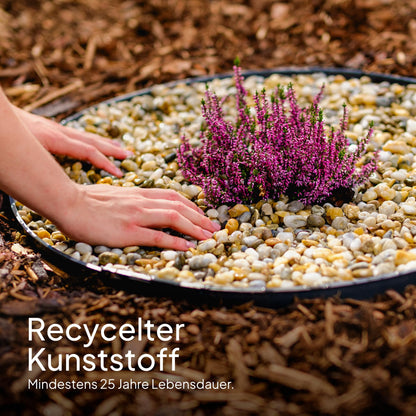 UNIGARDIA ECO Rasenkante Kunststoff 12 m, Höhe 55 mm, 50 Erdanker