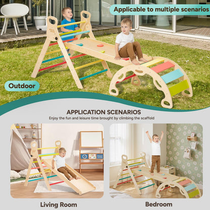 Giant bean 5-in-1 Montessori Kletterdreieck - Regenbogen (M)