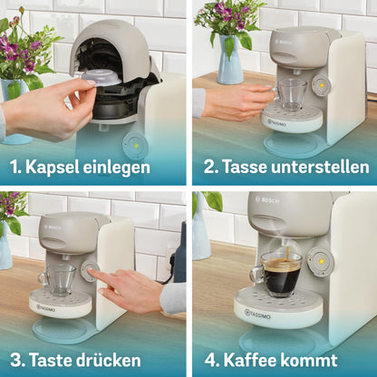 Bosch Tassimo finesse Kapselmaschine TAS167P mit INTELLIBREW, 1400 W