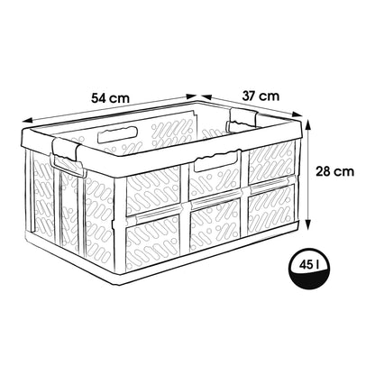 keeeper Profi-Klappbox Ben, 45 l, 4er-Set, Graphit-Grau