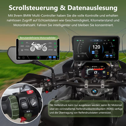 Carpuride W602BS Pro CarPlay Display für BMW Motorrad, 6,25 Zoll