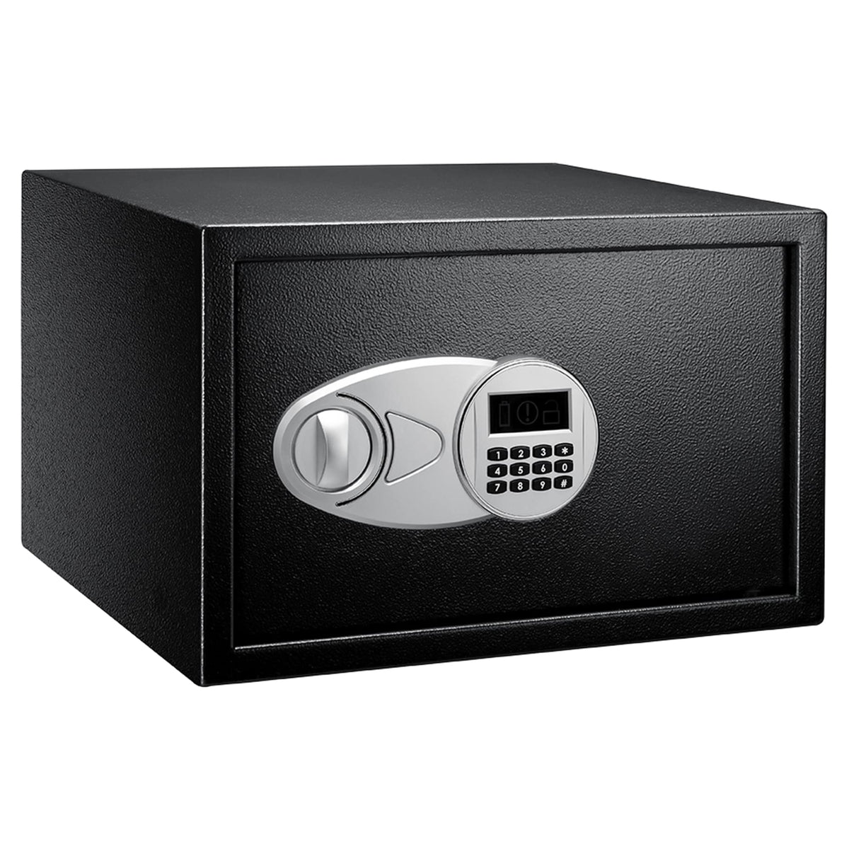 Amazon Basics Stahl-Heimtresor mit Digital-Schloss – 34L Schwarz. Schützt Wertsachen, Dokumente, Schmuck zuhause/Büro.