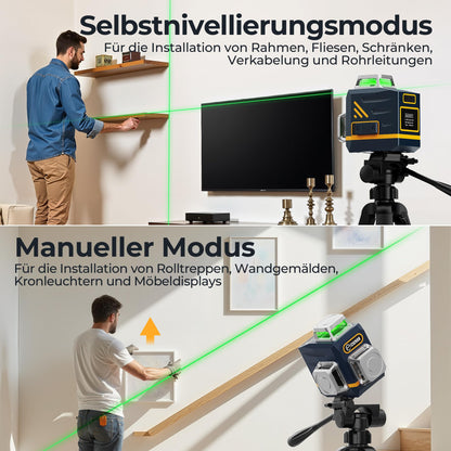 CIGMAN Kreuzlinienlaser CM-701 3x360° grün selbstnivellierend