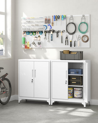 SONGMICS OMC013W01 abschliessbarer Aktenschrank - mattweiss