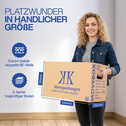 KK Verpackungen Movebox Umzugskartons zweiwellig, 30 Stück