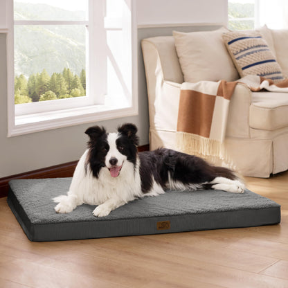 Bedsure orthopädisches Hundebett für grosse Hunde, dunkelgrau