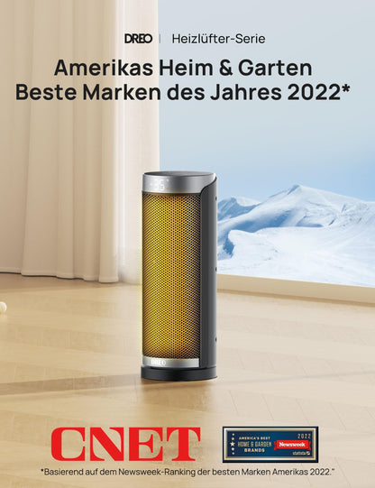 Dreo Heizlüfter Solaris Slim H3 PTC Keramik mit Fernbedienung