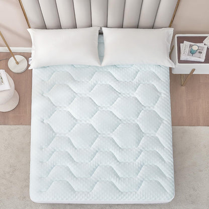 EHEYCIGA Gel Topper 140x200 cm Memory Foam Matratzentopper, weiss