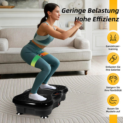 EVOLAND Vibrationsplatte 3D E1209 mit Bluetooth und Widerstandsbändern