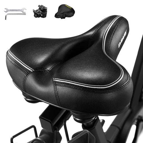 DAWAY C30i Fahrradsattel – Extra breiter Sattel mit Memory-Schaum, Doppelfederung