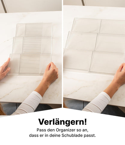 Deco haus Gewürzregal Schublade mit 24 Gewürzgläsern und Etiketten